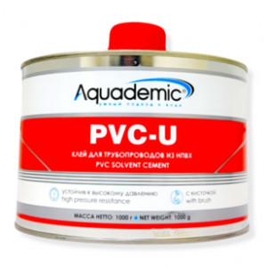 Клей Aquademic PVC-U 1 кг, с аппликатором